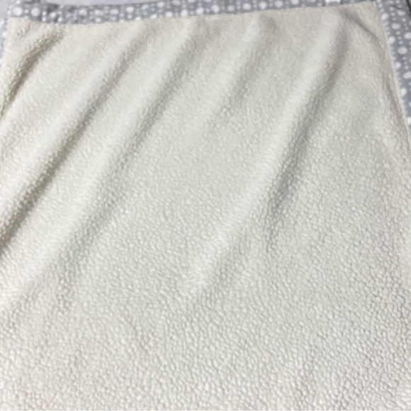 Chick Pea Blue Gray Ribbed Trim Baby Blanket Soft Plush Solid Elephant 30x30 - Picture 4 of 9